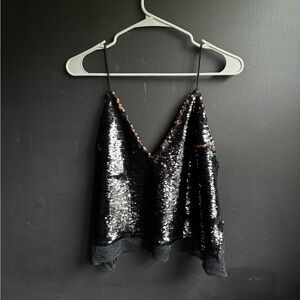 Free People Intimate Sequin Top